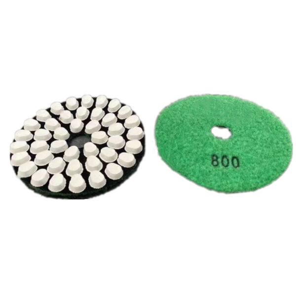 Dry Diamond Polishing Pad can be applied to stone, concrete, and terrazzo floor polishing, fixed mainly in floor polishing machines to polish or shine different floors for restoration or maintenance.